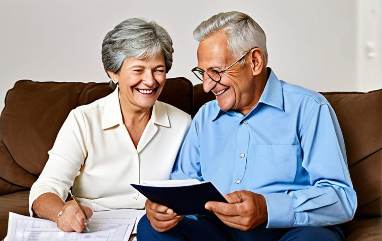 주택연금과 자산 관리 - **

"A professional financial advisor assisting a senior couple with their retirement plan in a brig...