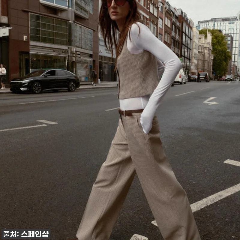 자라 클래식 체크 베스트 찐후기! 품 관련 이미지 4