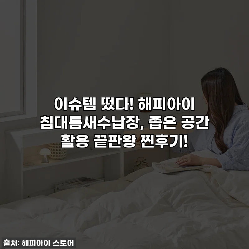 이슈템 떴다! 해피아이 침대틈새수납장, 좁은 공간 활용 끝판왕 찐후기!