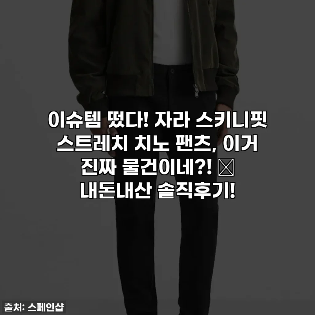 이슈템 떴다! 자라 스키니핏 스트레치 치노 팬츠, 이거 진짜 물건이네?! 💖 내돈내산 솔직후기!
