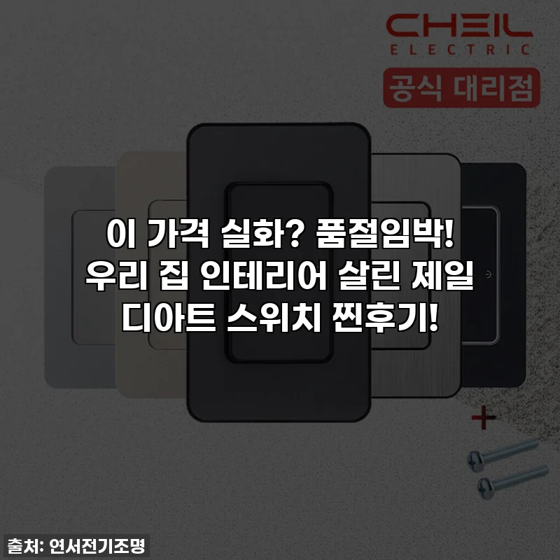 이 가격 실화? 품절임박! 우리 집 인테리어 살린 제일 디아트 스위치 찐후기!