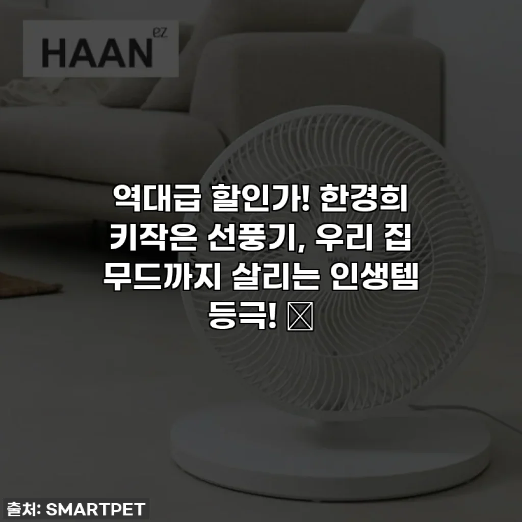 역대급 할인가! 한경희 키작은 선풍기, 우리 집 무드까지 살리는 인생템 등극! ✨