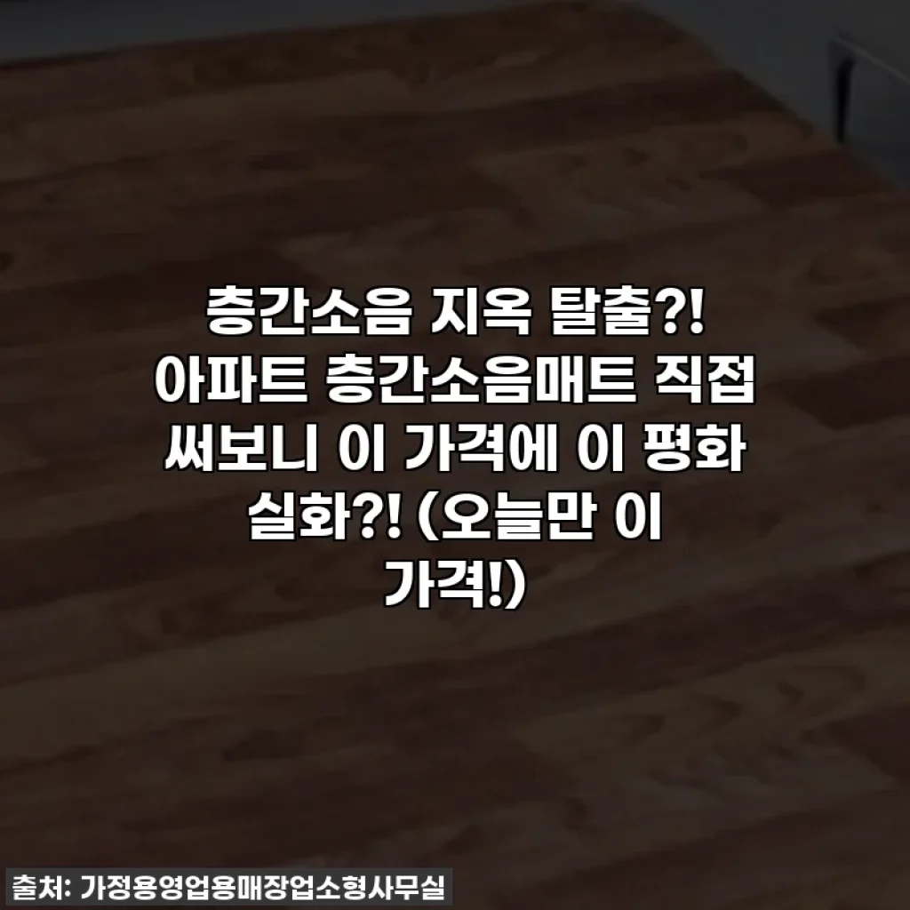 층간소음 지옥 탈출?! 아파트 층간소음매트 직접 써보니 이 가격에 이 평화 실화?! (오늘만 이 가격!)