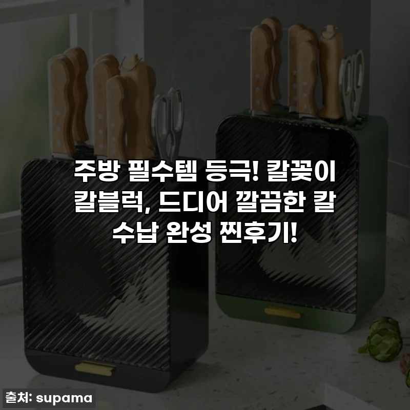 주방 필수템 등극! 칼꽂이 칼블럭, 드디어 깔끔한 칼 수납 완성 찐후기!