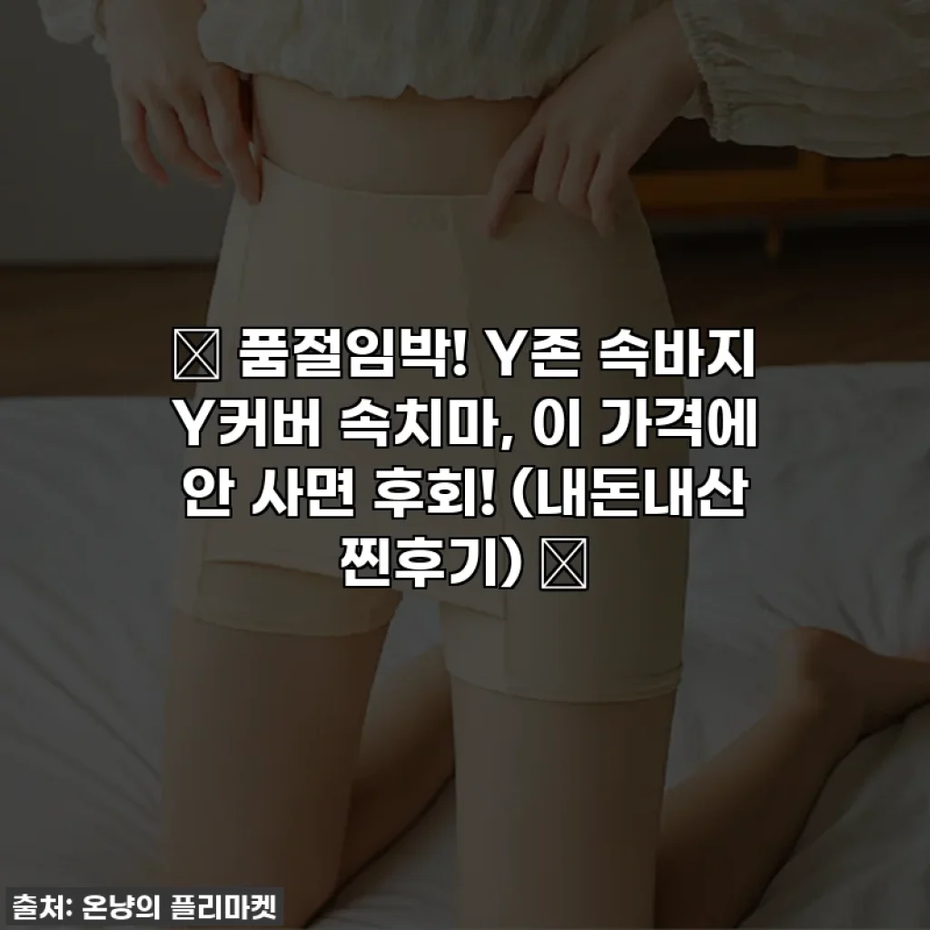 ✨ 품절임박! Y존 속바지 Y커버 속치마, 이 가격에 안 사면 후회! (내돈내산 찐후기) ✨