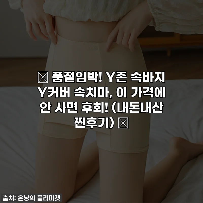 ✨ 품절임박! Y존 속바지 Y커버 속치마, 이 가격에 안 사면 후회! (내돈내산 찐후기) ✨