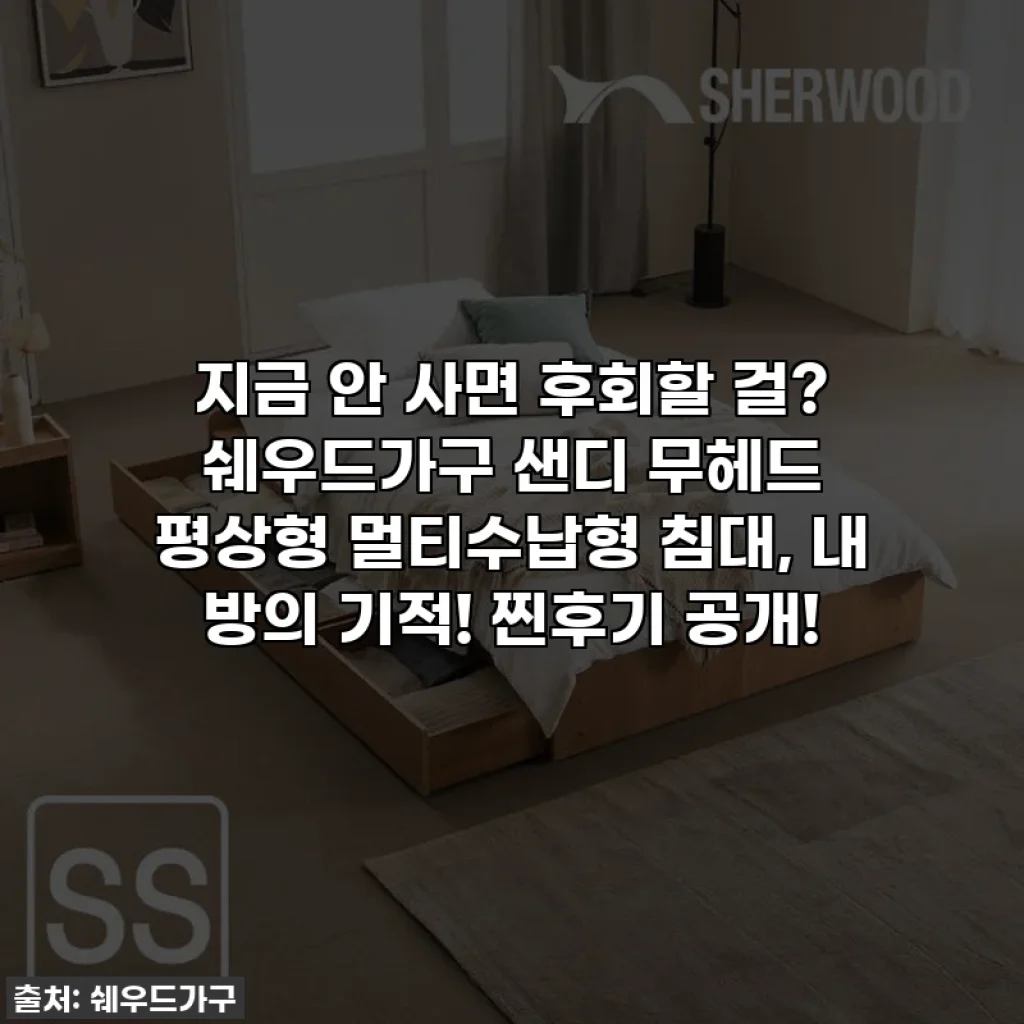 지금 안 사면 후회할 걸? 쉐우드가구 샌디 무헤드 평상형 멀티수납형 침대, 내 방의 기적! 찐후기 공개!