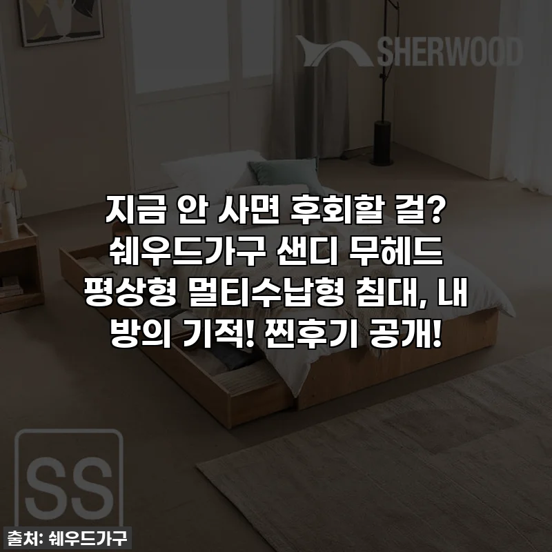 지금 안 사면 후회할 걸? 쉐우드가구 샌디 무헤드 평상형 멀티수납형 침대, 내 방의 기적! 찐후기 공개!