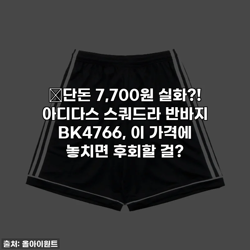 🔥단돈 7,700원 실화?! 아디다스 스쿼드라 반바지 BK4766, 이 가격에 놓치면 후회할 걸?