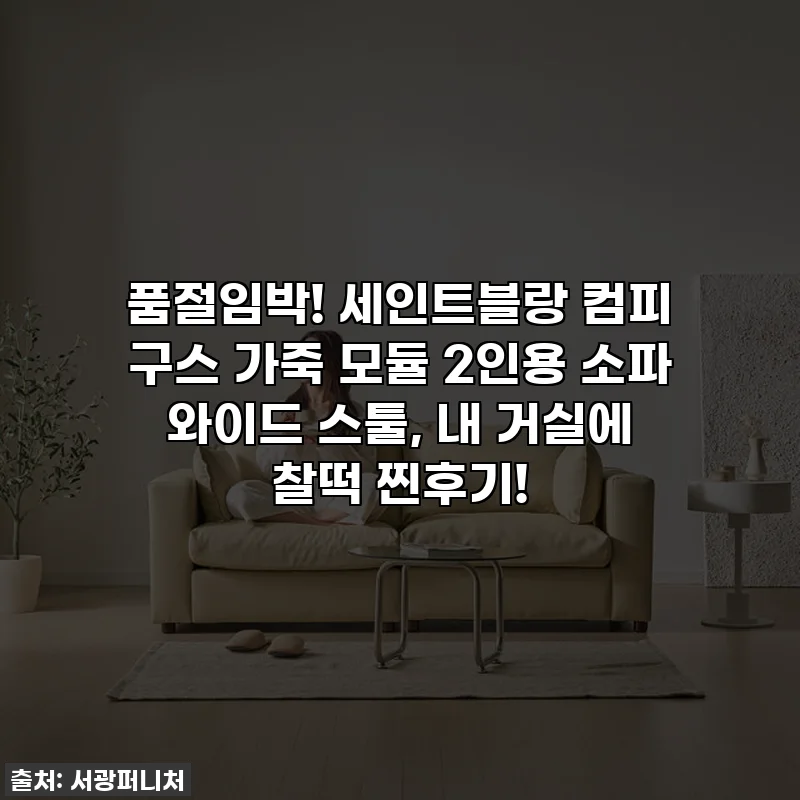 품절임박! 세인트블랑 컴피 구스 가죽 모듈 2인용 소파 와이드 스툴, 내 거실에 찰떡 찐후기!