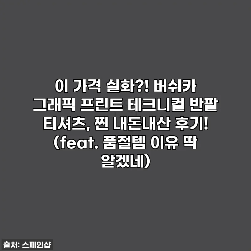 이 가격 실화?! 버쉬카 그래픽 프린트 테크니컬 반팔 티셔츠, 찐 내돈내산 후기! (feat. 품절템 이유 딱 알겠네)