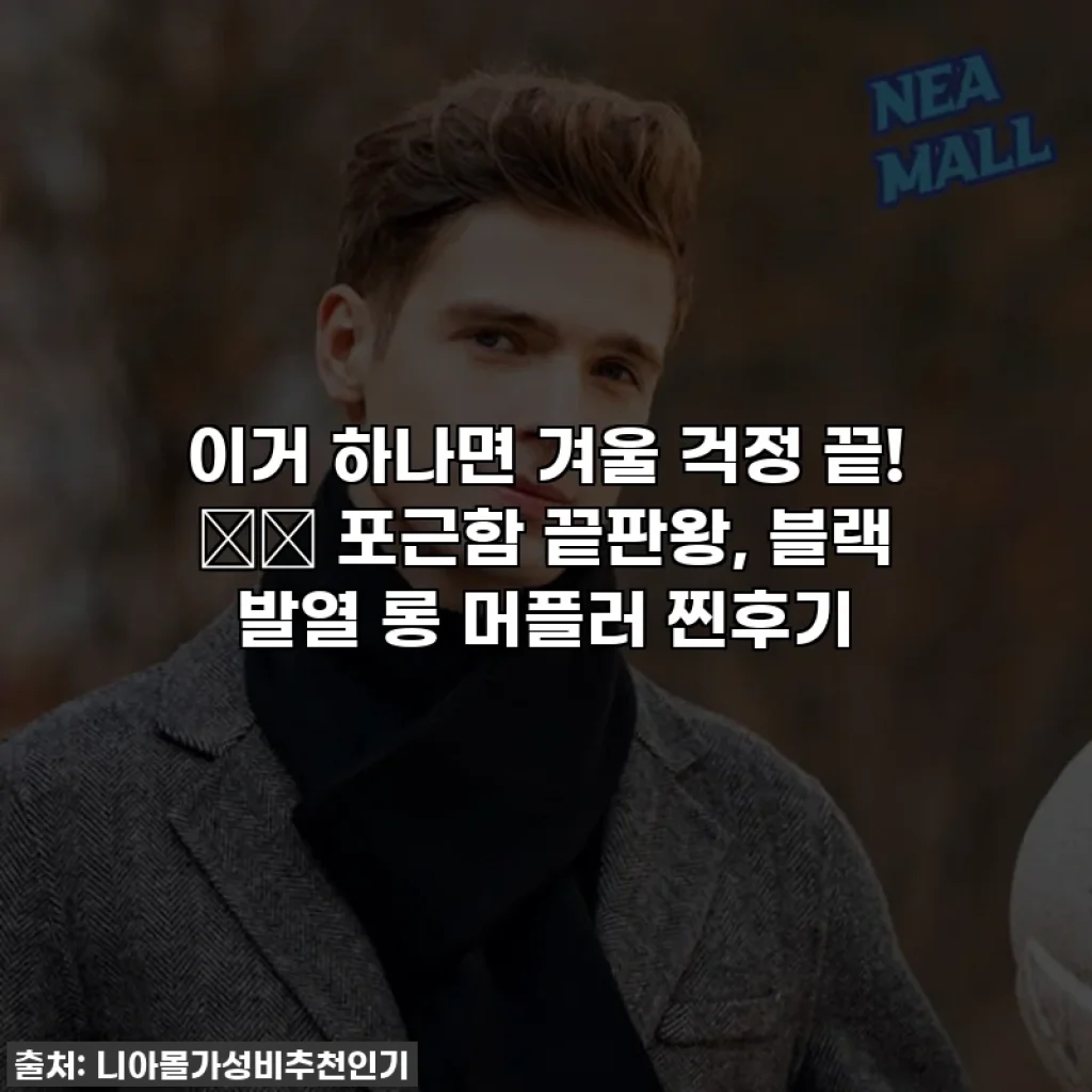 이거 하나면 겨울 걱정 끝! ❄️ 포근함 끝판왕, 블랙 발열 롱 머플러 찐후기