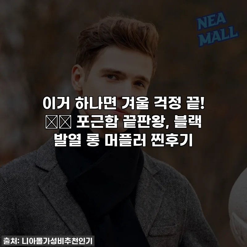 이거 하나면 겨울 걱정 끝! ❄️ 포근함 끝판왕, 블랙 발열 롱 머플러 찐후기