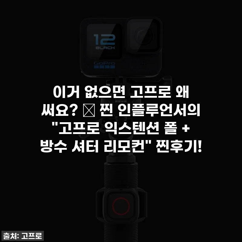 이거 없으면 고프로 왜 써요? 📸 찐 인플루언서의 "고프로 익스텐션 폴 + 방수 셔터 리모컨" 찐후기!