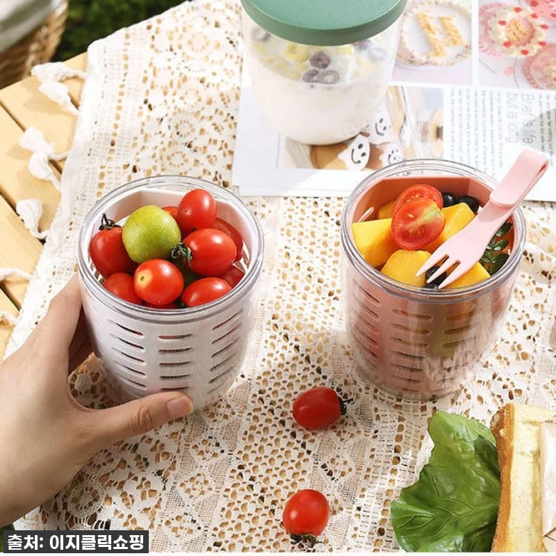 후르츠팟 핑크 과일 도시락통 찐후기: 관련 이미지 1