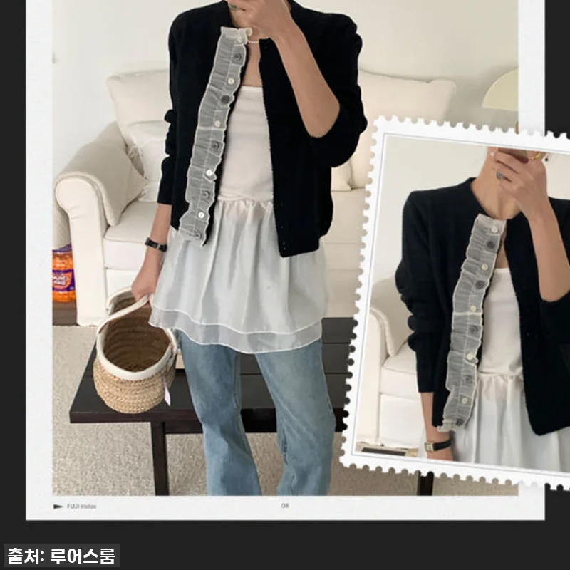 지금 바로 품절각! 찐후기 폭발 '우디크 프릴 레이스 루즈핏 니트 가디건' 놓치지 마세요! 10 지금 바로 품절각! 찐후기 폭발 '우 관련 이미지 3