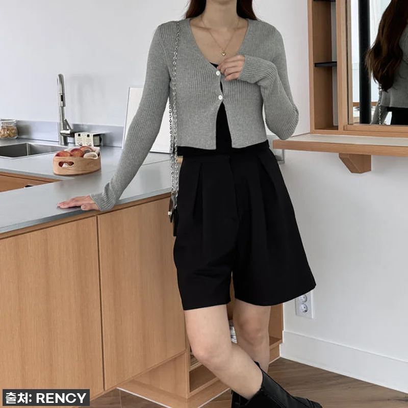 이 가격 실화?! 골지 브이넥 크롭 관련 이미지 5