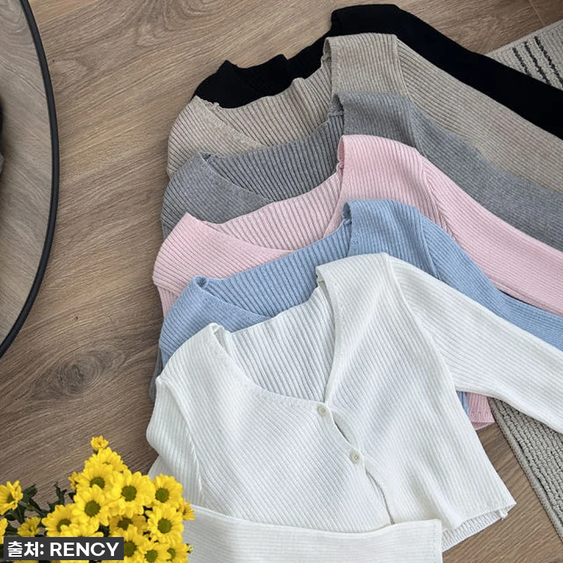 이 가격 실화?! 골지 브이넥 크롭 관련 이미지 7