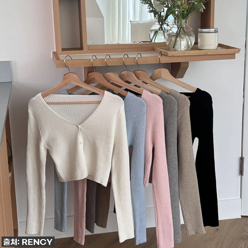 이 가격 실화?! 골지 브이넥 크롭 관련 이미지 8