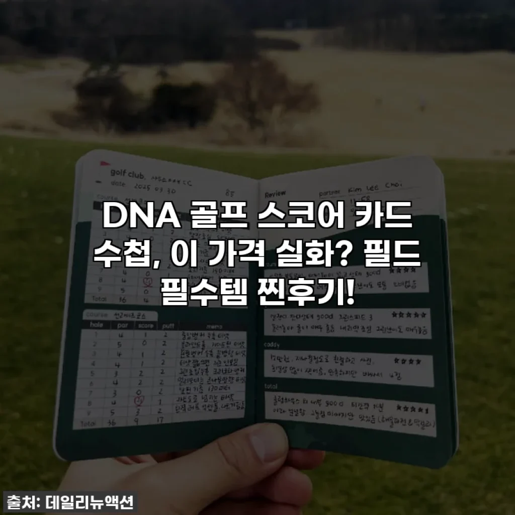 DNA 골프 스코어 카드 수첩, 이 가격 실화? 필드 필수템 찐후기!