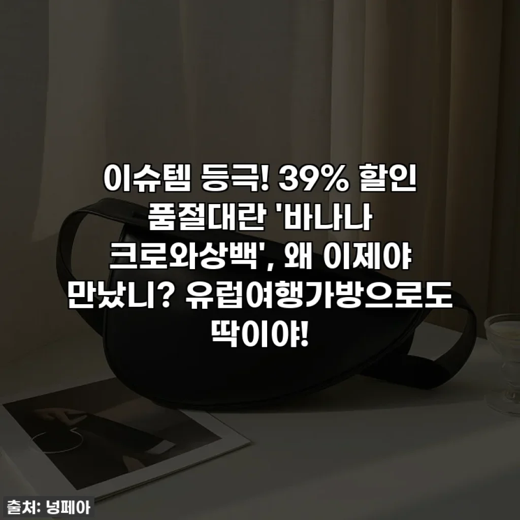 이슈템 등극! 39% 할인 품절대란 '바나나 크로와상백', 왜 이제야 만났니? 유럽여행가방으로도 딱이야!