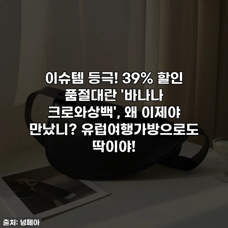 이슈템 등극! 39% 할인 품절대란 '바나나 크로와상백', 왜 이제야 만났니? 유럽여행가방으로도 딱이야!