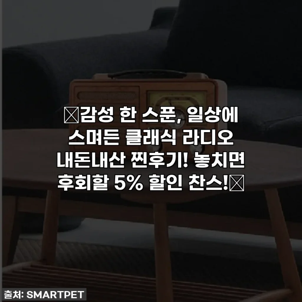 ✨감성 한 스푼, 일상에 스며든 클래식 라디오 내돈내산 찐후기! 놓치면 후회할 5% 할인 찬스!✨