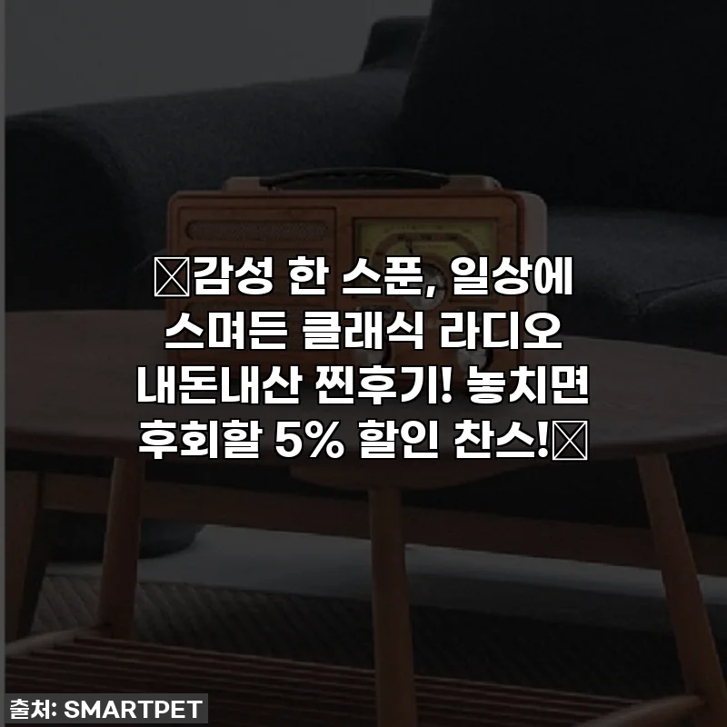 ✨감성 한 스푼, 일상에 스며든 클래식 라디오 내돈내산 찐후기! 놓치면 후회할 5% 할인 찬스!✨