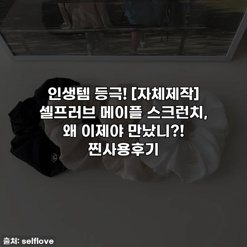 인생템 등극! [자체제작] 셀프러브 메이플 스크런치, 왜 이제야 만났니?! 찐사용후기
