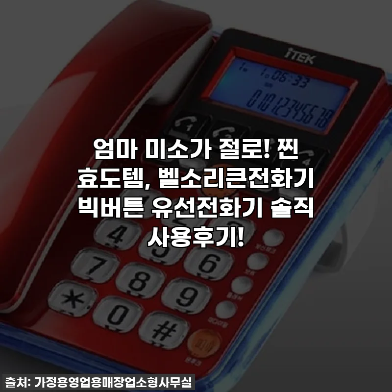 엄마 미소가 절로! 찐 효도템, 벨소리큰전화기 빅버튼 유선전화기 솔직 사용후기!