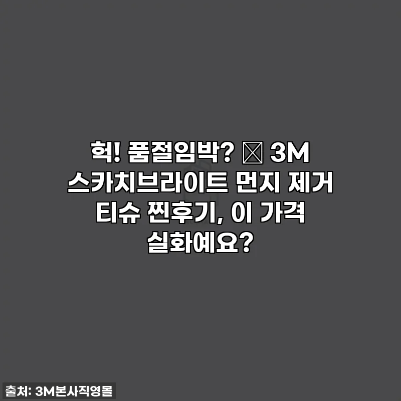 헉! 품절임박? ✨ 3M 스카치브라이트 먼지 제거 티슈 찐후기, 이 가격 실화예요?