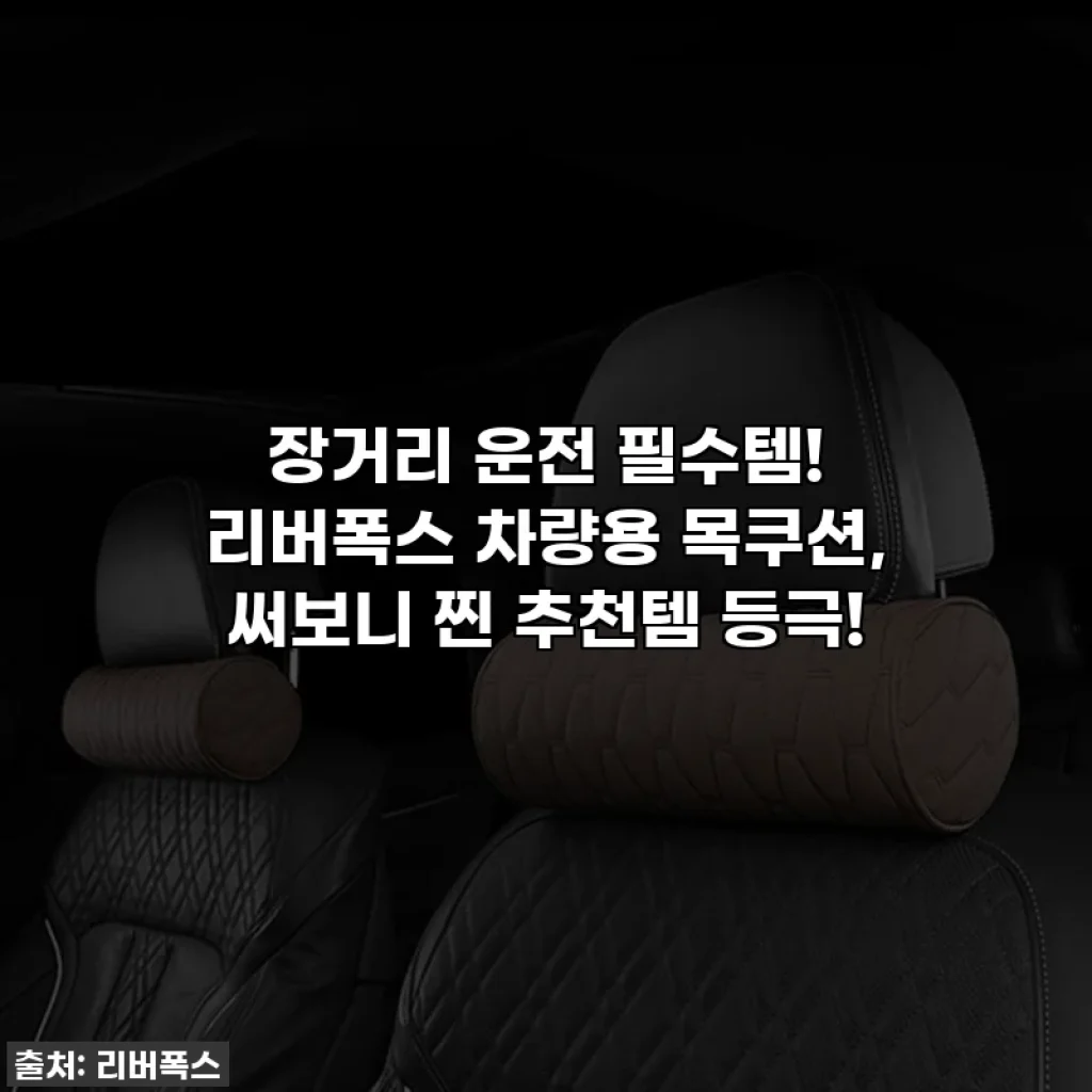 장거리 운전 필수템! 리버폭스 차량용 목쿠션, 써보니 찐 추천템 등극!
