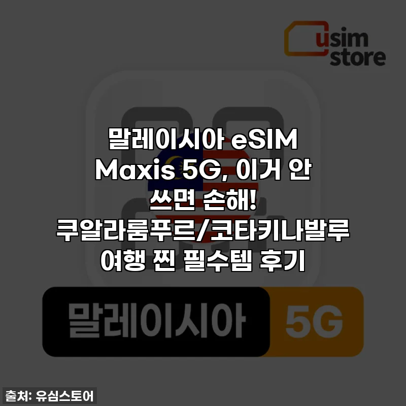 말레이시아 eSIM Maxis 5G, 이거 안 쓰면 손해! 쿠알라룸푸르/코타키나발루 여행 찐 필수템 후기
