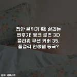 집안 분위기 확! 살리는 찐후기! 핑크 로즈 3D 플라워 쿠션 커버 35, 품절각 인생템 등극?