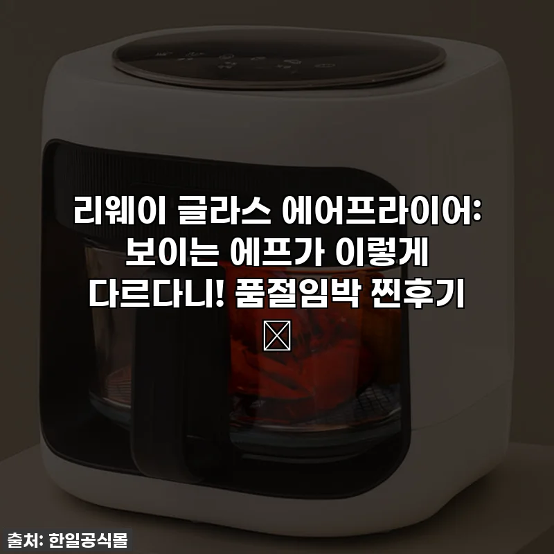 리웨이 글라스 에어프라이어: 보이는 에프가 이렇게 다르다니! 품절임박 찐후기 ✨