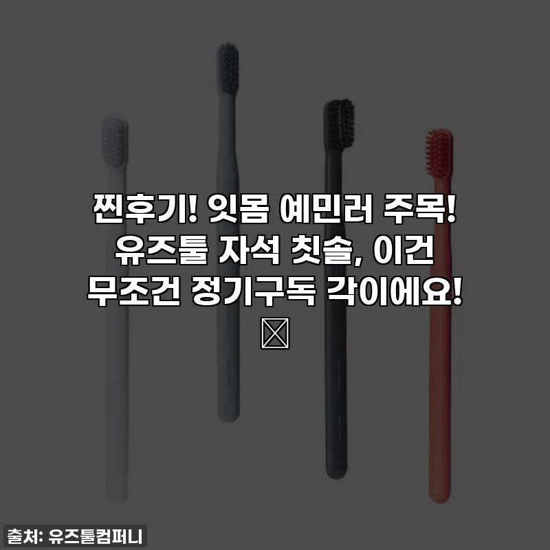 찐후기! 잇몸 예민러 주목! 유즈툴 자석 칫솔, 이건 무조건 정기구독 각이에요! 💖