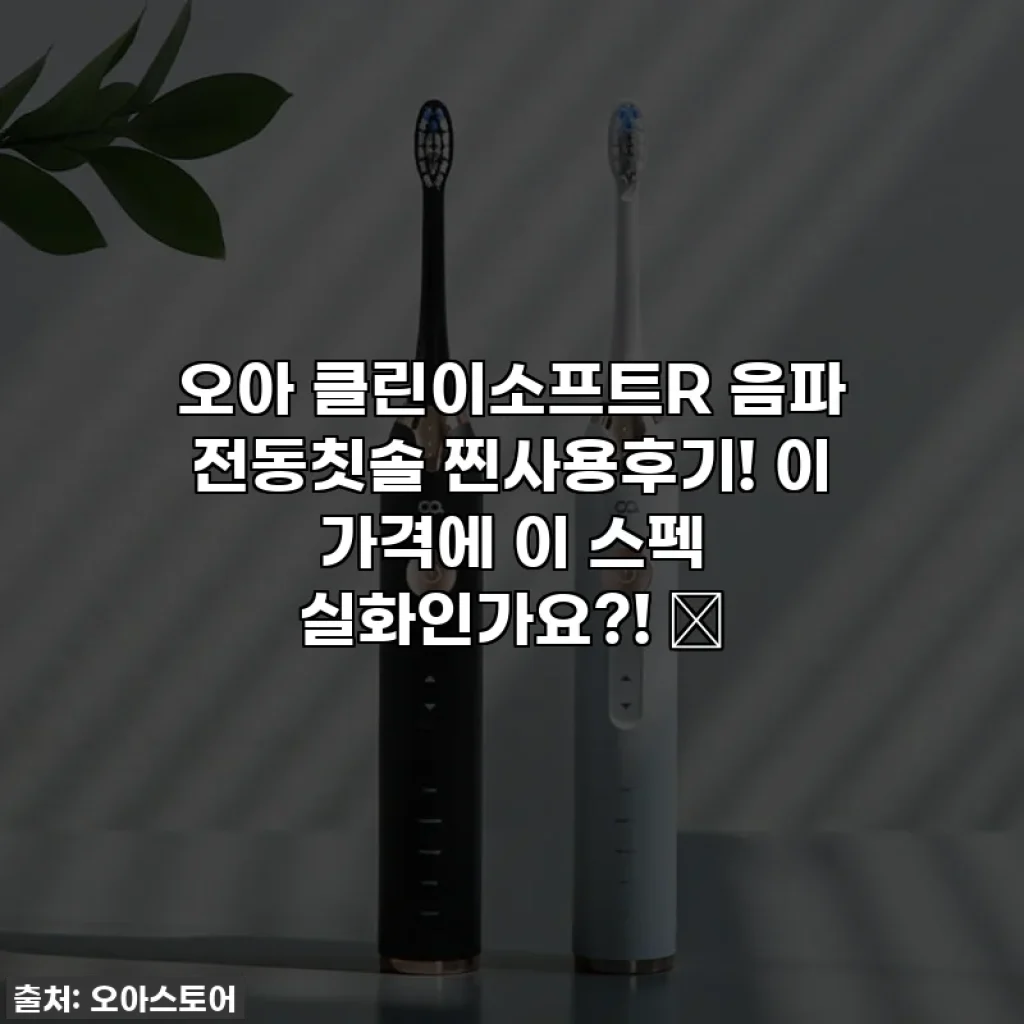 오아 클린이소프트R 음파 전동칫솔 찐사용후기! 이 가격에 이 스펙 실화인가요?! ✨