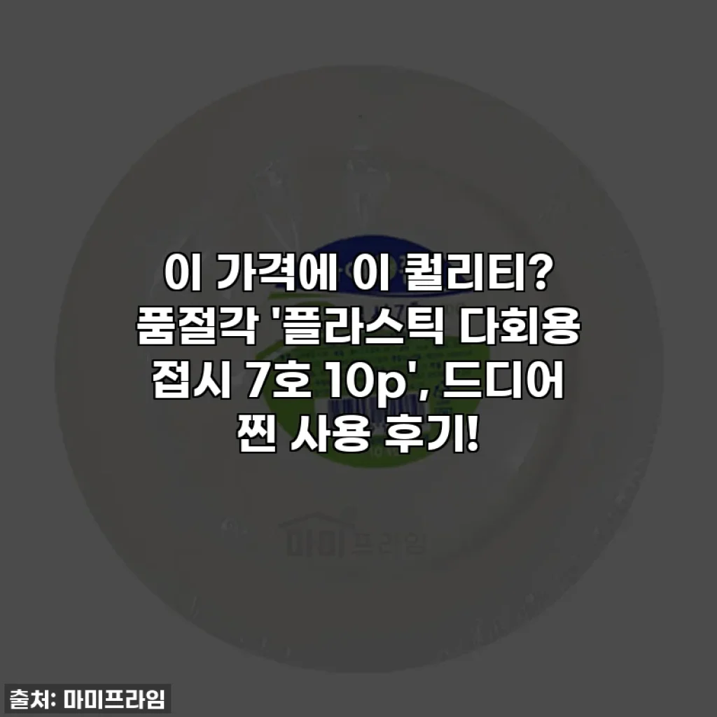 이 가격에 이 퀄리티? 품절각 '플라스틱 다회용 접시 7호 10p', 드디어 찐 사용 후기!