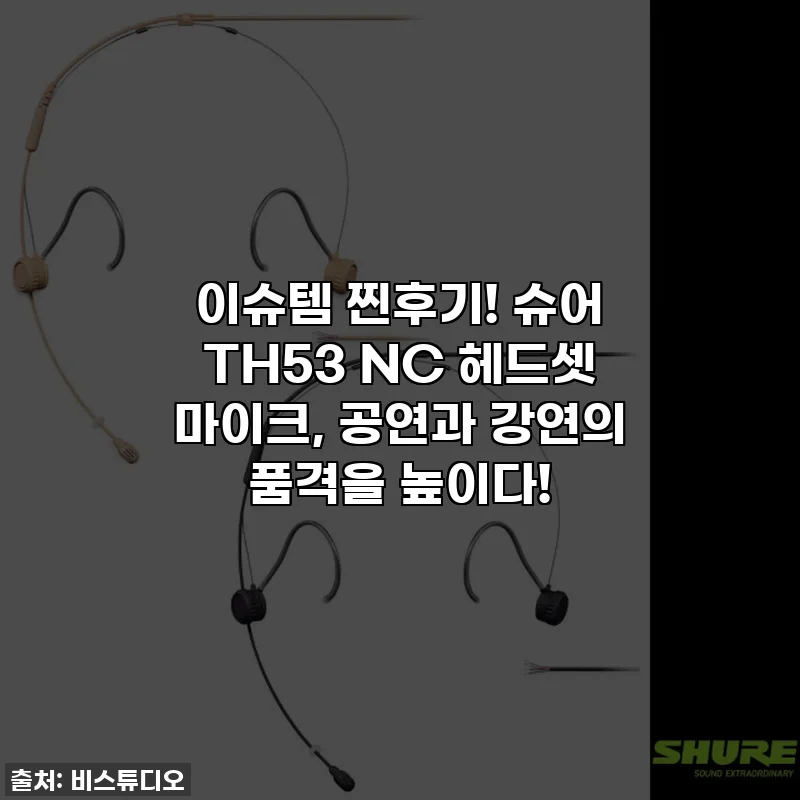 이슈템 찐후기! 슈어 TH53 NC 헤드셋 마이크, 공연과 강연의 품격을 높이다!