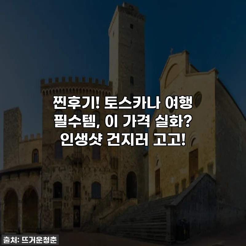 찐후기! 토스카나 여행 필수템, 이 가격 실화? 인생샷 건지러 고고!