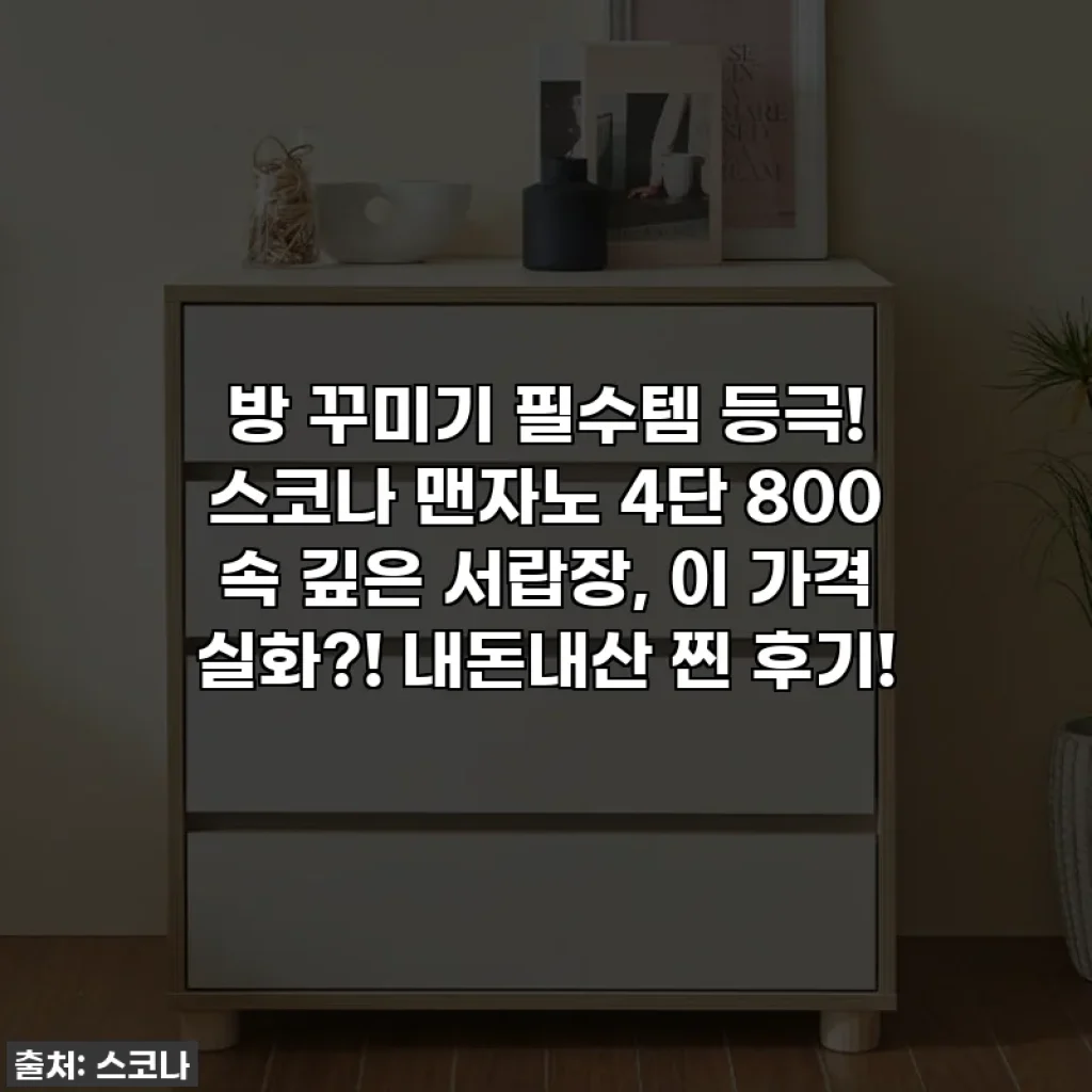 방 꾸미기 필수템 등극! 스코나 맨자노 4단 800 속 깊은 서랍장, 이 가격 실화?! 내돈내산 찐 후기!