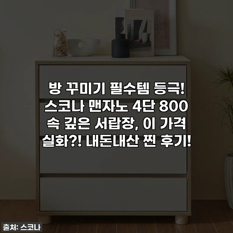 방 꾸미기 필수템 등극! 스코나 맨자노 4단 800 속 깊은 서랍장, 이 가격 실화?! 내돈내산 찐 후기!