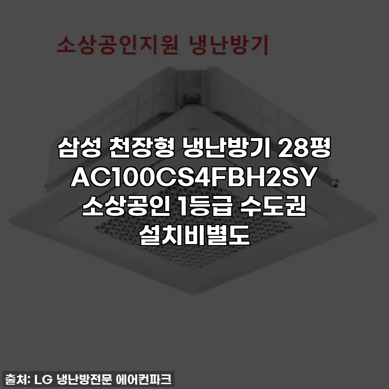 삼성 천장형 냉난방기 28평 AC100CS4FBH2SY 소상공인 1등급 수도권 설치비별도
