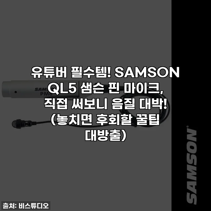 유튜버 필수템! SAMSON QL5 샘슨 핀 마이크, 직접 써보니 음질 대박! (놓치면 후회할 꿀팁 대방출)