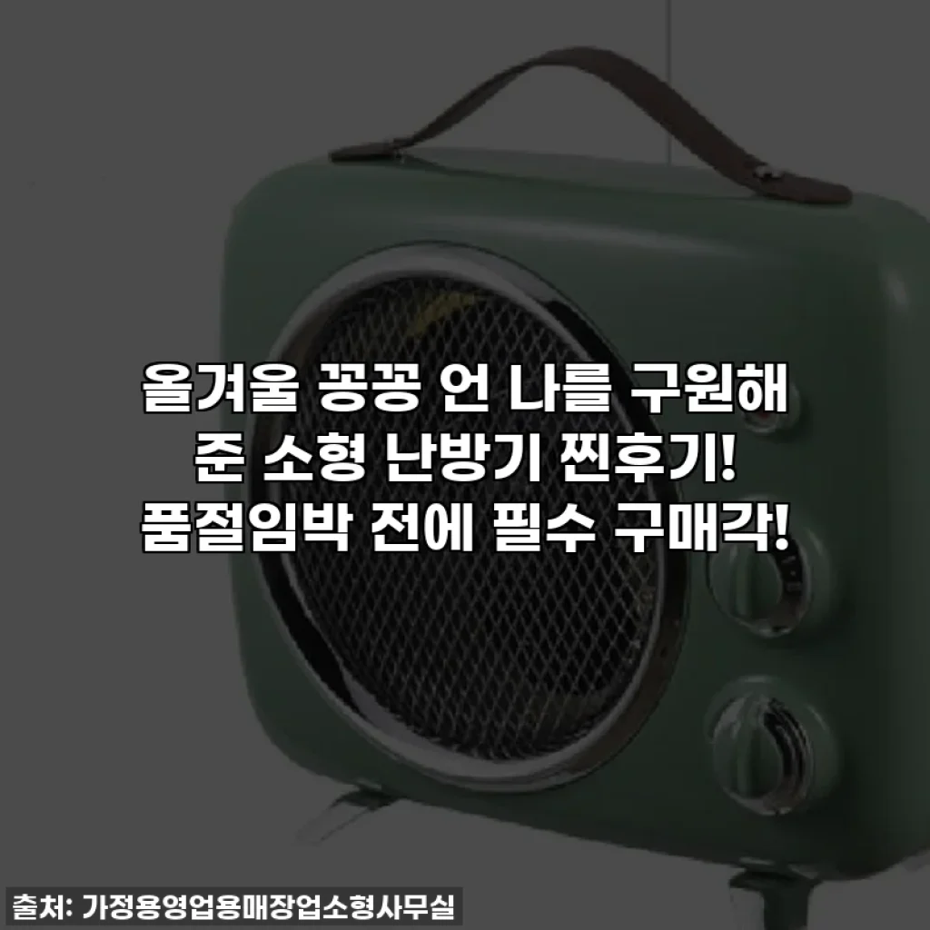 올겨울 꽁꽁 언 나를 구원해 준 소형 난방기 찐후기! 품절임박 전에 필수 구매각!
