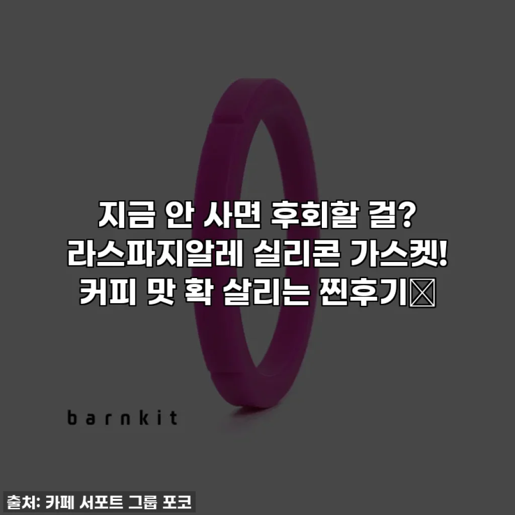 지금 안 사면 후회할 걸? 라스파지알레 실리콘 가스켓! 커피 맛 확 살리는 찐후기☕