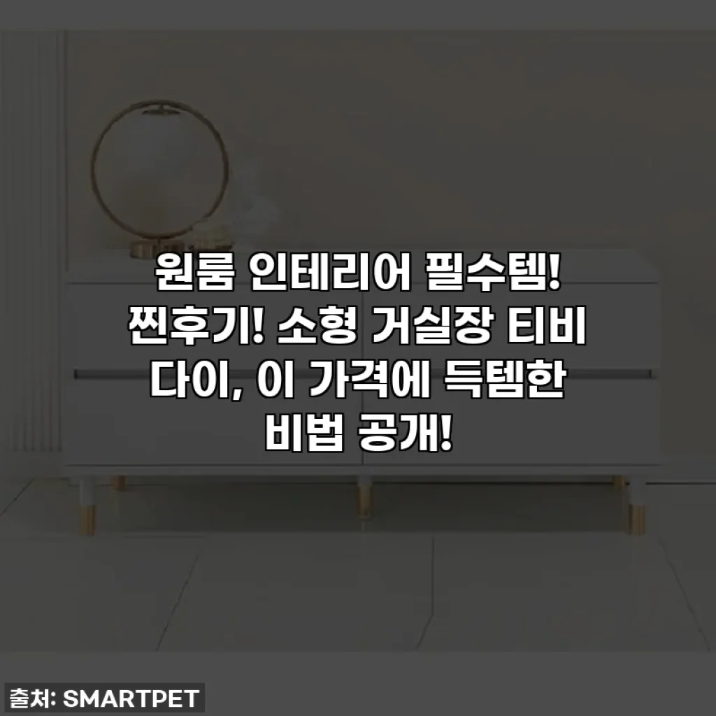 원룸 인테리어 필수템! 찐후기! 소형 거실장 티비 다이, 이 가격에 득템한 비법 공개!