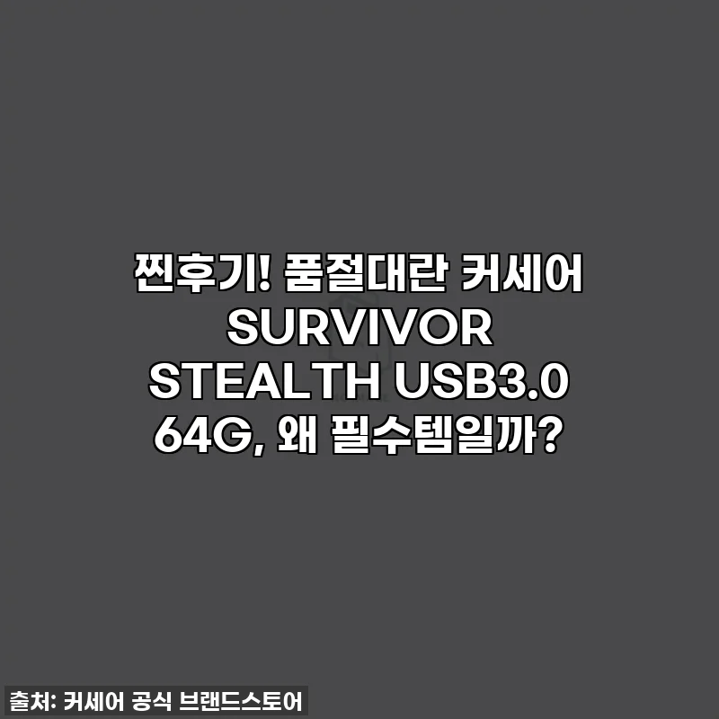 찐후기! 품절대란 커세어 SURVIVOR STEALTH USB3.0 64G, 왜 필수템일까?