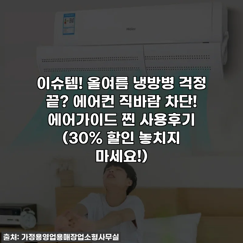 이슈템! 올여름 냉방병 걱정 끝? 에어컨 직바람 차단! 에어가이드 찐 사용후기 (30% 할인 놓치지 마세요!)