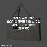 캠핑 짐 지옥 탈출! 원스위크라이프 대용량 수납 가방, 이 가격 실화? (찐후기!)